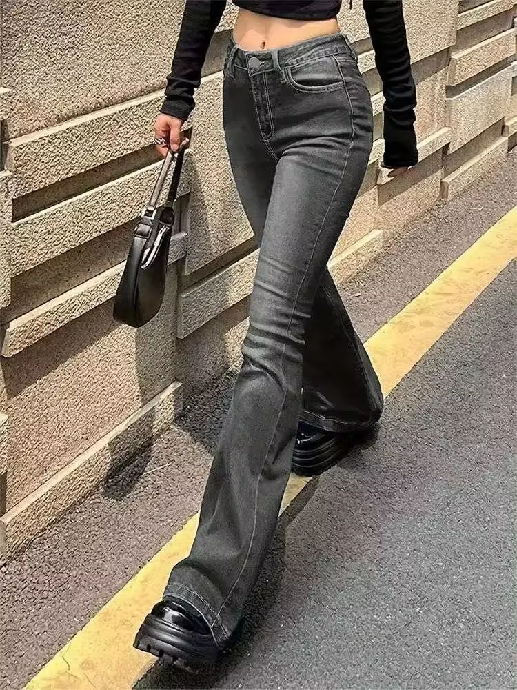Flared Bottom Denim Jeans